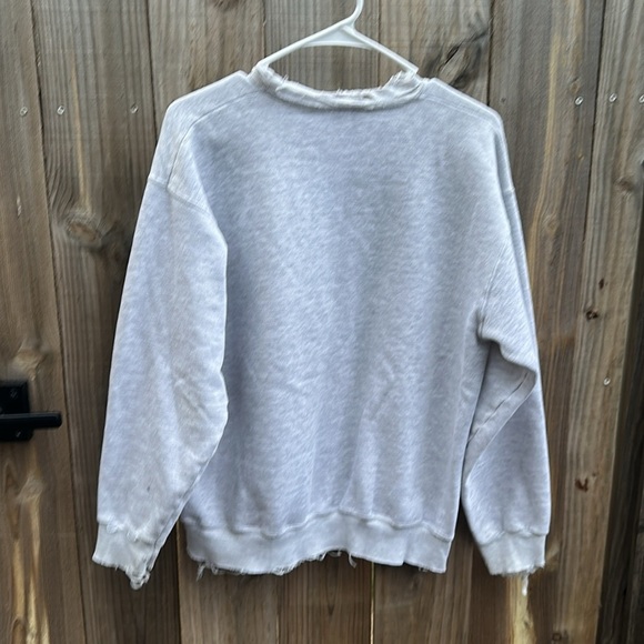 Vintage 90s LOGO 7 Gray Atlanta Braves Crewneck Sweater Size Large - Picture 9 of 15